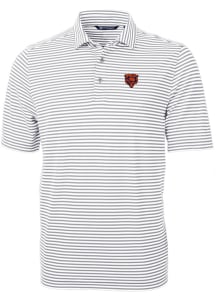Cutter and Buck Chicago Bears Mens Grey Virtue Eco Pique Big and Tall Polos Shirt