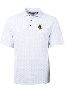 Cutter and Buck Pittsburgh Steelers White Historic Virtue Eco Pique Tle Big and Tall Polo