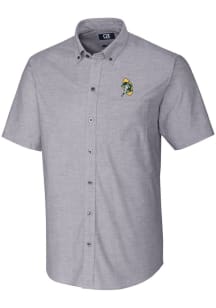 Cutter and Buck Green Bay Packers Mens Charcoal Stretch Oxford Big and Tall T-Shirt