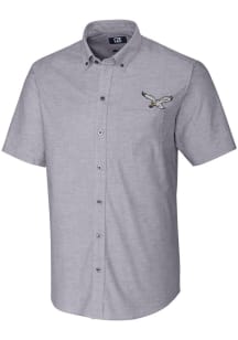 Cutter and Buck Philadelphia Eagles Mens Charcoal Stretch Oxford Big and Tall T-Shirt