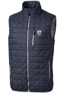 Cutter and Buck Los Angeles Chargers Big and Tall Grey Rainier PrimaLoft Mens Vest