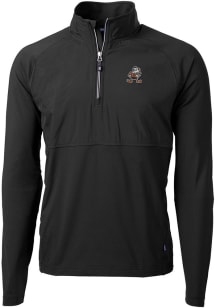 Cutter and Buck Cleveland Browns Mens Black Adapt Eco Long Sleeve 1/4 Zip Pullover