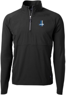 Cutter and Buck Detroit Lions Mens Black Adapt Eco Long Sleeve 1/4 Zip Pullover
