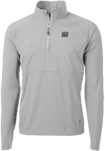 Cutter and Buck New York Giants Mens Grey Adapt Eco Long Sleeve 1/4 Zip Pullover