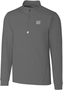 Cutter and Buck New York Giants Mens Grey Historic Traverse Long Sleeve 1/4 Zip Pullover