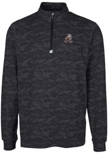 Cutter and Buck Cleveland Browns Mens Black Traverse Long Sleeve 1/4 Zip Pullover