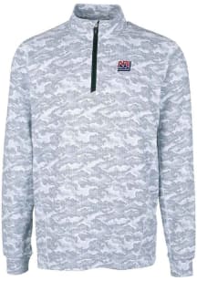 Cutter and Buck New York Giants Mens Charcoal Historic Traverse Camo Long Sleeve Qtr Zip Pullove..