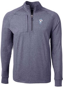 Cutter and Buck Houston Texans Mens Navy Blue Historic Adapt Eco Long Sleeve 1/4 Zip Pullover