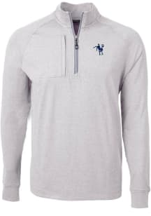 Cutter and Buck Indianapolis Colts Mens Grey Historic Adapt Eco Long Sleeve 1/4 Zip Pullover