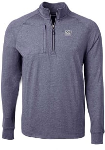 Cutter and Buck New York Giants Mens Navy Blue Adapt Eco Long Sleeve 1/4 Zip Pullover