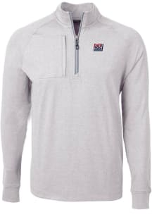 Cutter and Buck New York Giants Mens Grey Historic Adapt Eco Long Sleeve 1/4 Zip Pullover