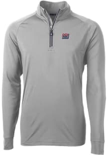 Cutter and Buck New York Giants Mens Grey Adapt Eco Long Sleeve 1/4 Zip Pullover