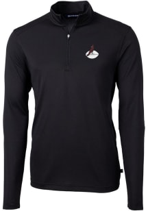 Cutter and Buck Arizona Cardinals Mens Black Virtue Eco Pique Long Sleeve 1/4 Zip Pullover