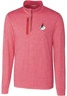 Cutter and Buck Arizona Cardinals Mens Red Stealth Long Sleeve 1/4 Zip Pullover