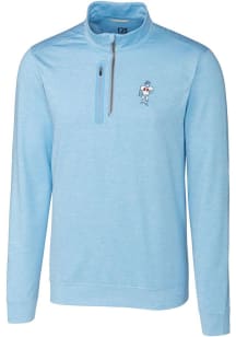 Cutter and Buck Houston Texans Mens Light Blue Stealth Long Sleeve 1/4 Zip Pullover
