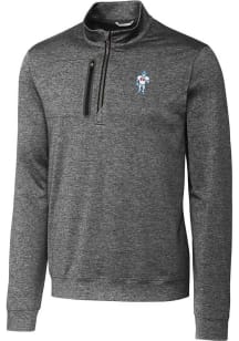Cutter and Buck Houston Texans Mens Grey Historic Stealth Long Sleeve 1/4 Zip Pullover