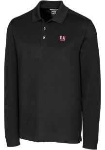 Cutter and Buck New York Giants Mens Black Advantage Long Sleeve Polo Shirt