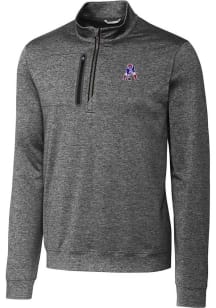 Cutter and Buck New England Patriots Mens Grey Stealth Long Sleeve 1/4 Zip Pullover