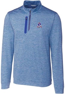 Cutter and Buck New England Patriots Mens Blue Stealth Long Sleeve 1/4 Zip Pullover