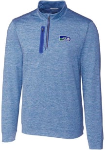 Cutter and Buck Seattle Seahawks Mens Blue Stealth Long Sleeve 1/4 Zip Pullover