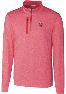 Cutter and Buck Tampa Bay Buccaneers Mens Red Historic Stealth Long Sleeve 1/4 Zip Pullover