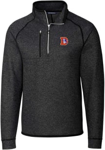 Cutter and Buck Denver Broncos Mens Charcoal Mainsail Long Sleeve 1/4 Zip Pullover