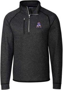 Cutter and Buck New England Patriots Mens Charcoal Mainsail Long Sleeve 1/4 Zip Pullover