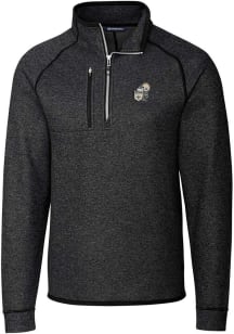 Cutter and Buck New Orleans Saints Mens Charcoal Historic Mainsail Long Sleeve 1/4 Zip Pullover