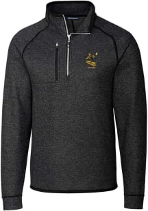 Cutter and Buck Pittsburgh Steelers Mens Charcoal Historic Mainsail Long Sleeve 1/4 Zip Pullover