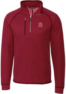 Cutter and Buck Tampa Bay Buccaneers Mens Red Historic Mainsail Long Sleeve 1/4 Zip Pullover