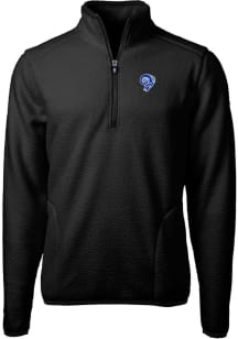 Cutter and Buck Los Angeles Rams Mens Black Cascade Sherpa Long Sleeve 1/4 Zip Pullover