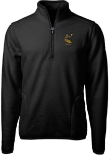 Cutter and Buck Pittsburgh Steelers Mens Black Historic Cascade Sherpa Long Sleeve 1/4 Zip Pullo..