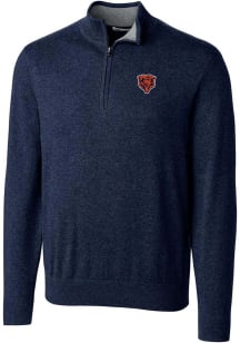 Cutter and Buck Chicago Bears Mens Navy Blue Lakemont Long Sleeve 1/4 Zip Pullover
