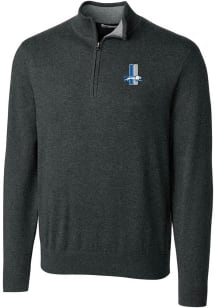 Cutter and Buck Detroit Lions Mens Charcoal Lakemont Long Sleeve 1/4 Zip Pullover