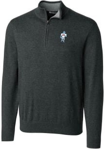 Cutter and Buck Houston Texans Mens Charcoal Historic Lakemont Long Sleeve 1/4 Zip Pullover