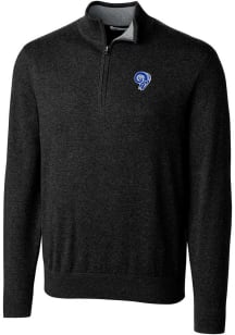 Cutter and Buck Los Angeles Rams Mens Black Historic Lakemont Long Sleeve 1/4 Zip Pullover