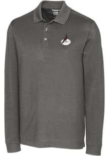Cutter and Buck Arizona Cardinals Mens Grey Historic Advantage Long Sleeve Polo Shirt