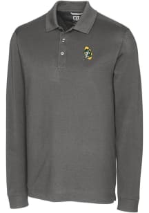 Cutter and Buck Green Bay Packers Mens Grey Historic Advantage Long Sleeve Polo Shirt