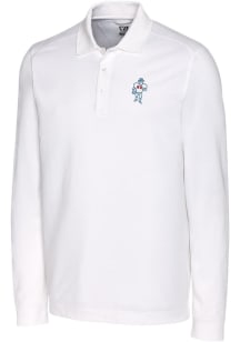 Cutter and Buck Houston Texans Mens White Historic Advantage Long Sleeve Polo Shirt