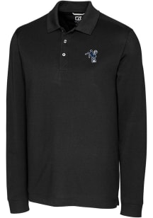 Cutter and Buck Indianapolis Colts Mens Black Historic Advantage Long Sleeve Polo Shirt