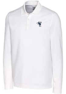 Cutter and Buck Indianapolis Colts Mens White Historic Advantage Long Sleeve Polo Shirt