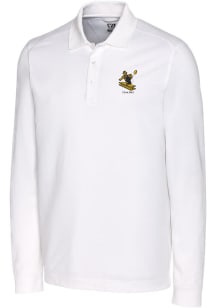 Cutter and Buck Pittsburgh Steelers Mens White Historic Advantage Long Sleeve Polo Shirt