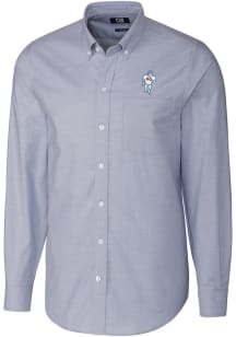 Cutter and Buck Houston Texans Mens Light Blue Historic Stretch Oxford Long Sleeve Dress Shirt