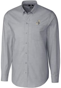 Cutter and Buck New Orleans Saints Mens Charcoal Historic Stretch Oxford Long Sleeve Dress Shirt
