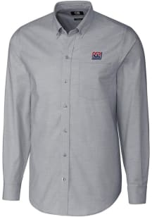 Cutter and Buck New York Giants Mens Charcoal Historic Stretch Oxford Long Sleeve Dress Shirt