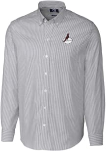 Cutter and Buck Arizona Cardinals Mens Charcoal Stretch Oxford Long Sleeve Dress Shirt
