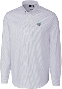Cutter and Buck Los Angeles Chargers Mens Light Blue Stretch Oxford Long Sleeve Dress Shirt
