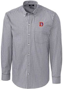 Cutter and Buck Denver Broncos Mens Charcoal Easy Care Long Sleeve Dress Shirt