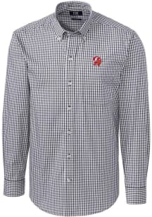 Cutter and Buck Tampa Bay Buccaneers Mens Charcoal Historic Easy Care Gingham Long Sleeve Dress ..