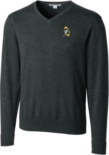 Cutter and Buck Green Bay Packers Mens Charcoal Historic Lakemont Long Sleeve Sweater